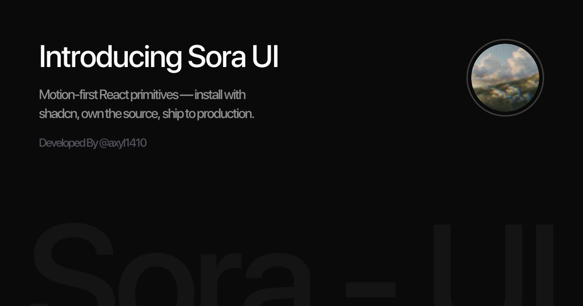 Introducing Sora UI
